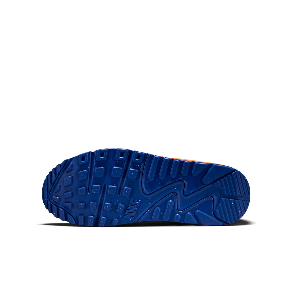 (GS) Nike Air Max 90 Premium LTR Leather 'Gray Black Blue' 724879-002