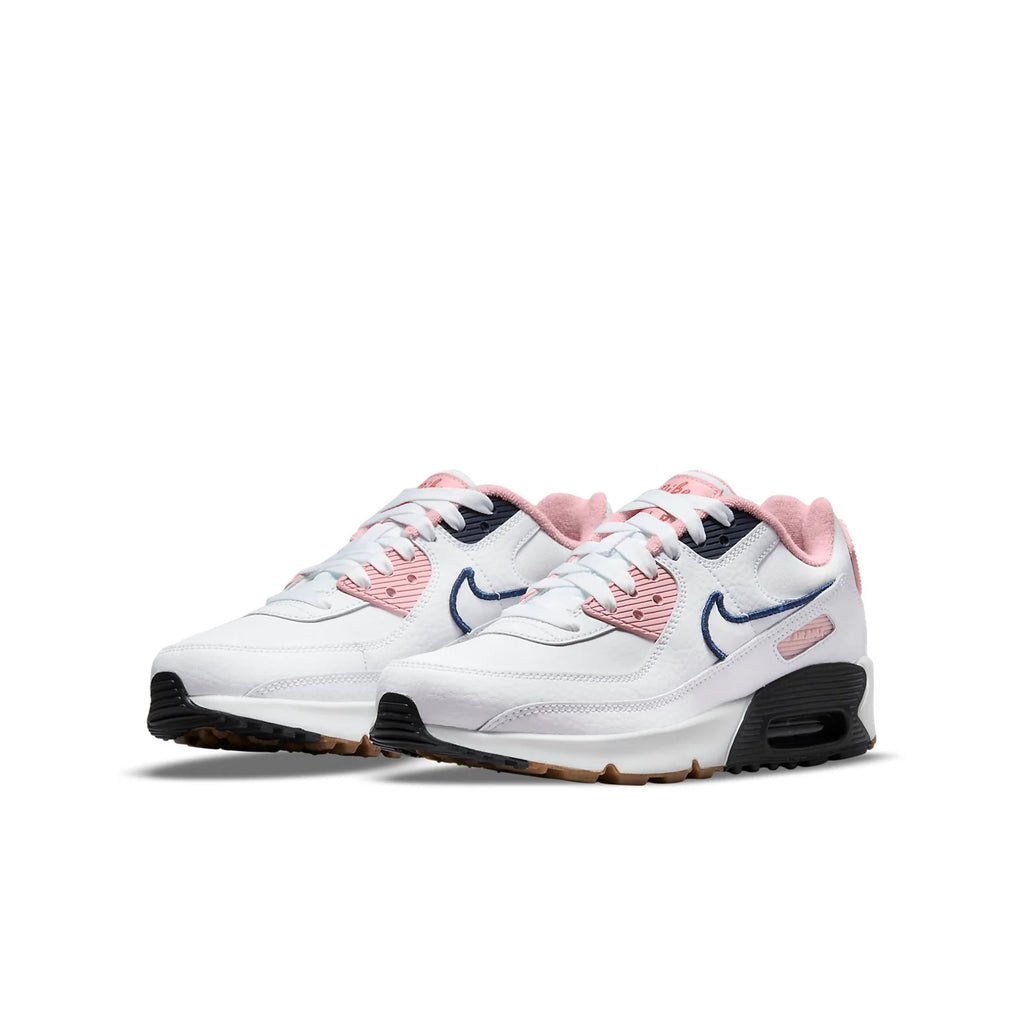 (GS) Nike Air Max 90 Leather SE 'White Pink Glaze' DB0472-100