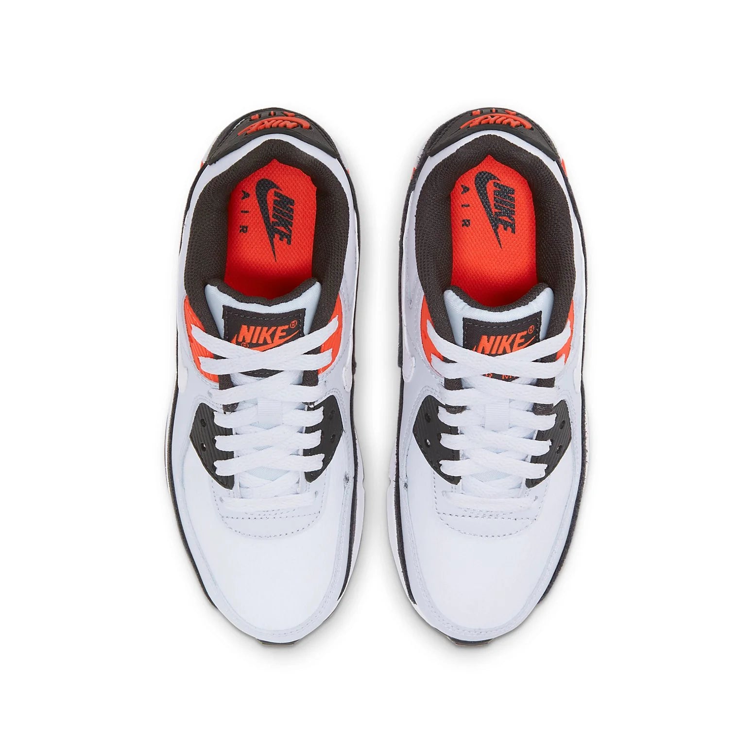 (GS) Nike Air Max 90 Leather 'Football Grey Bright Crimson' CD6864-012