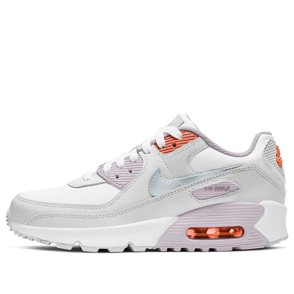 (GS) Nike Air Max 90 Leather 'White Light Violet' CD6864-111