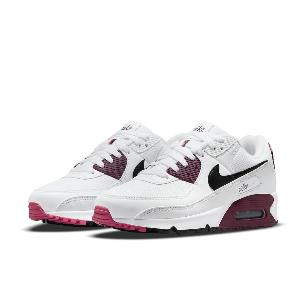 (WMNS) Nike Air Max 90 'White Dark Beetroot' DH1316-100