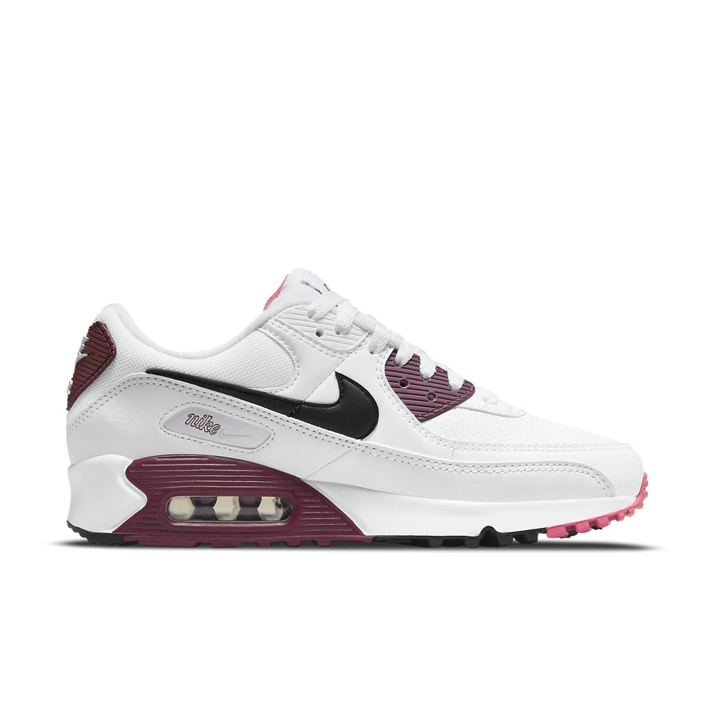 (WMNS) Nike Air Max 90 'White Dark Beetroot' DH1316-100
