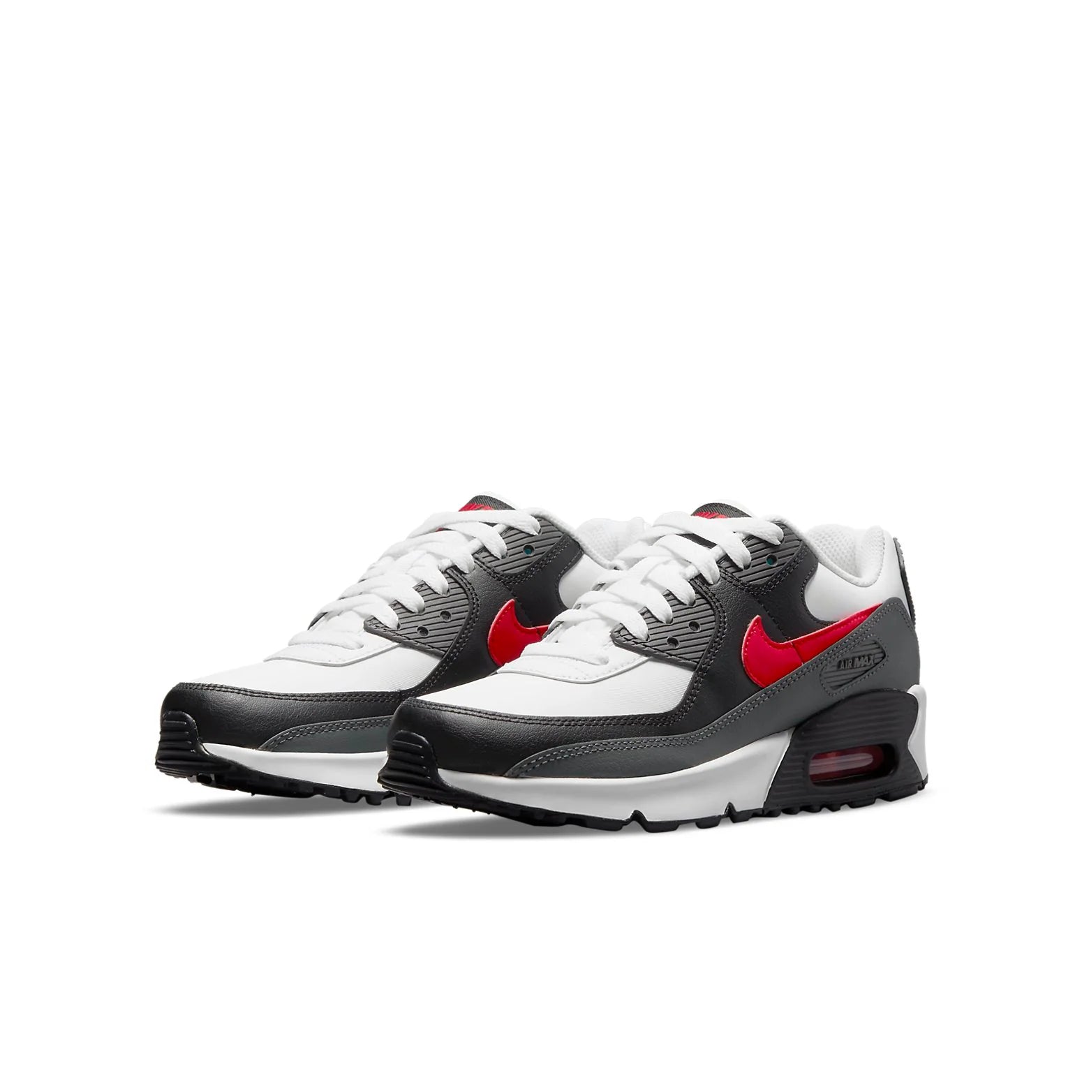(GS) Nike Air Max 90 Leather 'Iron Grey University Red' CD6864-113