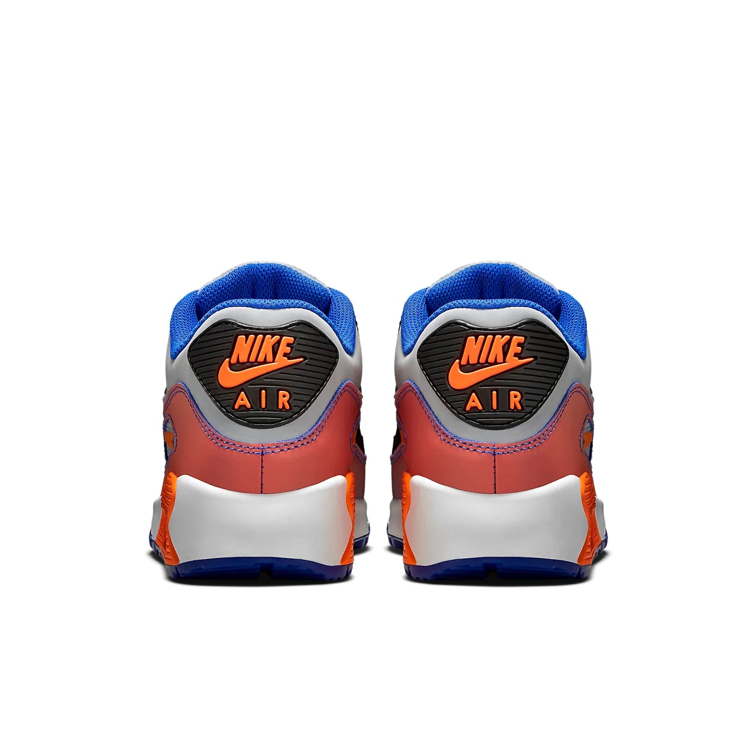 (GS) Nike Air Max 90 Premium LTR Leather 'Gray Black Blue' 724879-002
