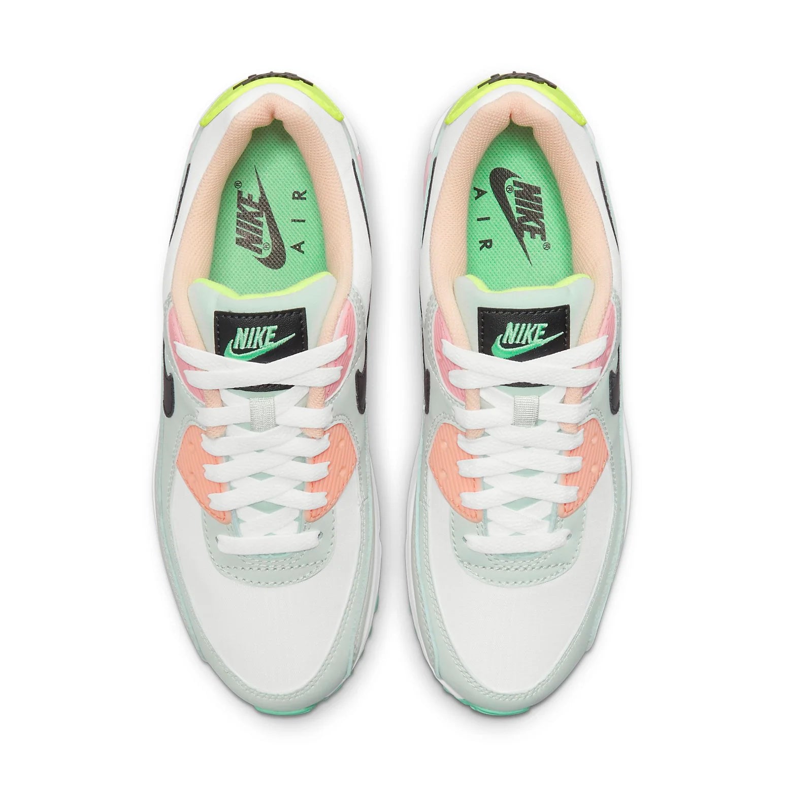 (WMNS) Nike Air Max 90 'White Volt Green Glow' CZ1617-100
