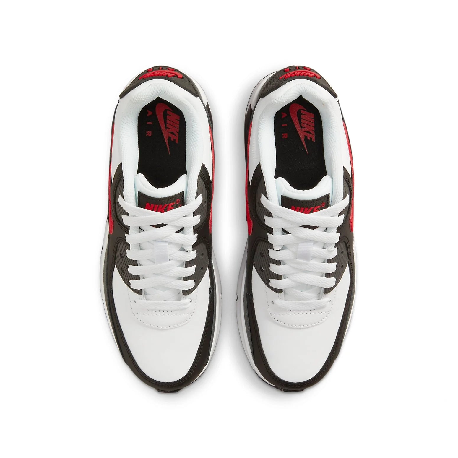 (GS) Nike Air Max 90 Leather 'Iron Grey University Red' CD6864-113